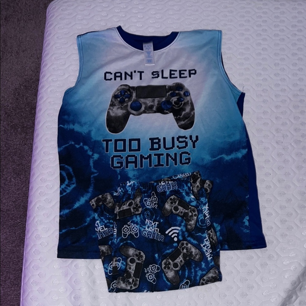 Gaming Themed Pajama Set - Blue